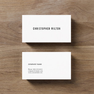 Minimal Simple Clean White Networking Consultant Business Card