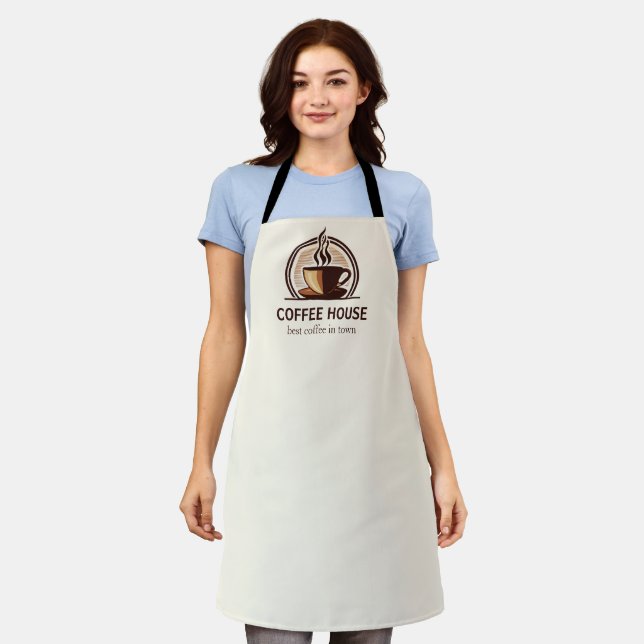 Minimal Simple Coffee Shop barista  Apron (Worn)