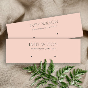 Minimal Simple Dusky Rose Pink Earring Display Mini Business Card
