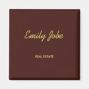 Minimal simple elegant brown magnet