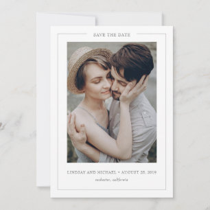 Minimal Simple Elegant Modern Save the Date Photo