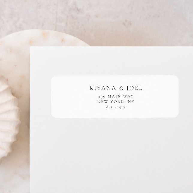 Minimal Simple Elegant Wedding Return Address Label (Creator Uploaded)
