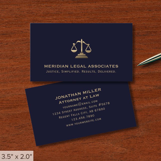 Minimal Simple Law Firm Business Card (Creator Uploaded)