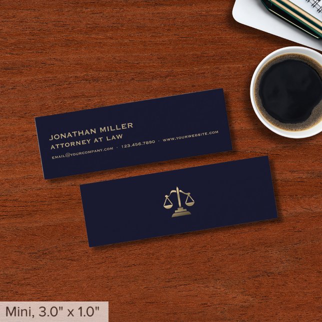 Minimal Simple Lawyer Mini Business Card (Creator Uploaded)
