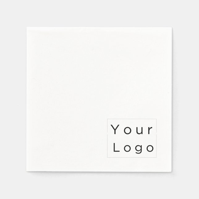 Minimal simple logo hostel bed & breakfast info napkin (Front)