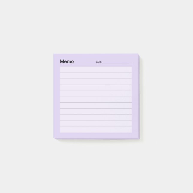 Minimal Simple Memo Line Post-it Notes (Front)
