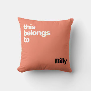 minimal simple modern blue cushion