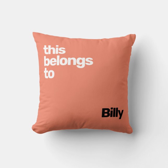 minimal simple modern pink cushion (Front)