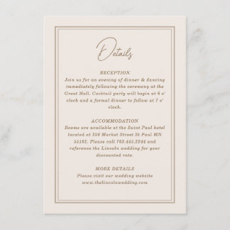Minimal Simple Ornate Frame  Enclosure Card