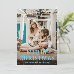 Minimal Simple Photo Modern Holiday Card