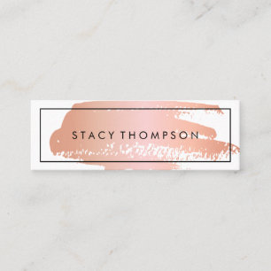 Minimal Simple Pink Brushed Mini Business Card
