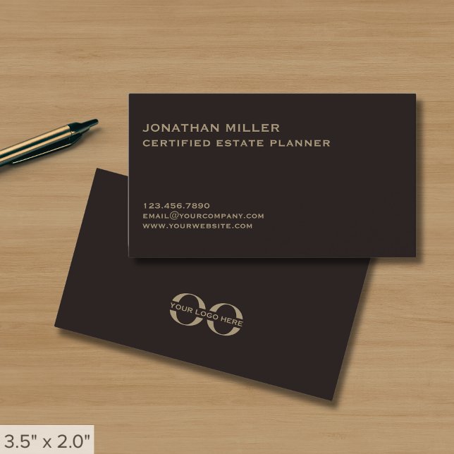 Minimal Simple Professional Brown Business Card (Creator Uploaded)
