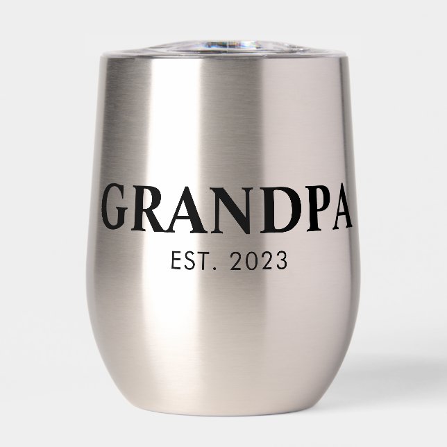 Minimal Simple Text Grandpa Established Est Year (Front)