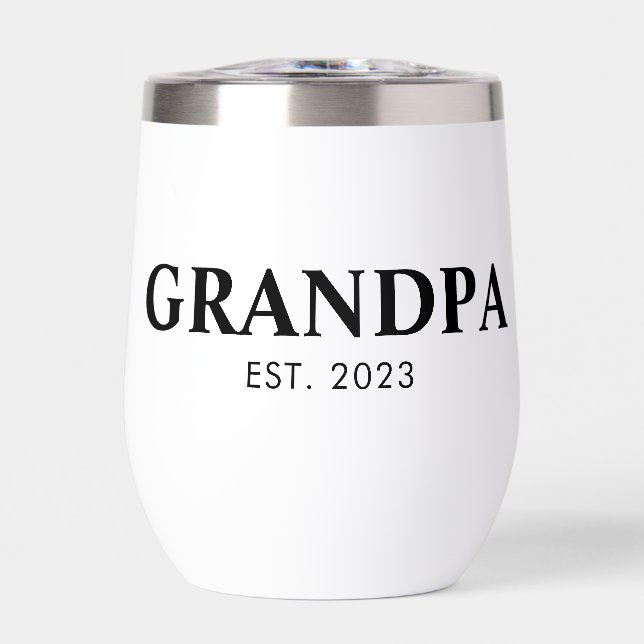 Minimal Simple Text Grandpa Established Est Year (Front)