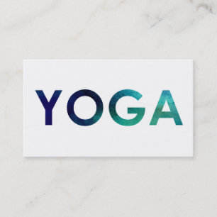 Minimal & Simple Water Colour Yoga Business Cards
