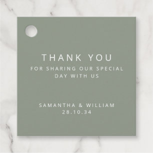 Minimal simple wedding favour tags