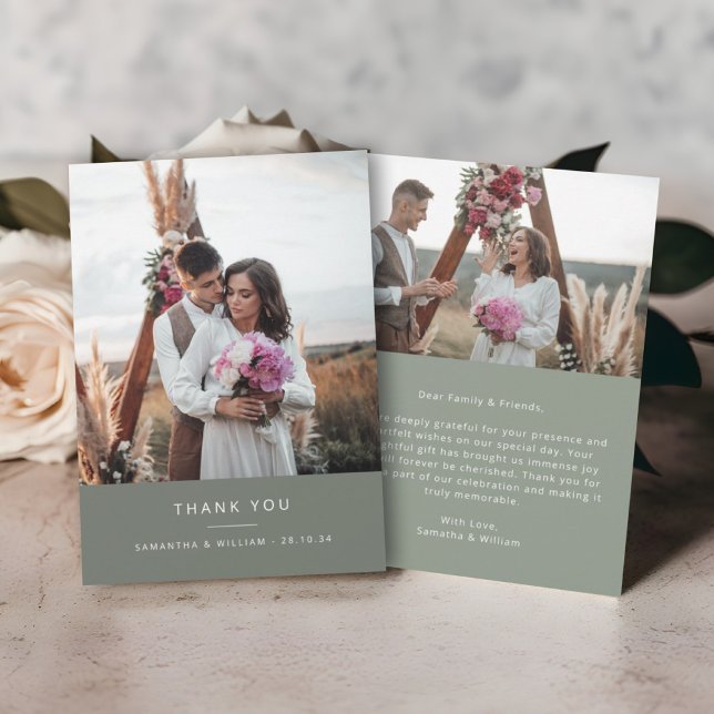 Minimal simple wedding thank you 2 pictures (Creator Uploaded)