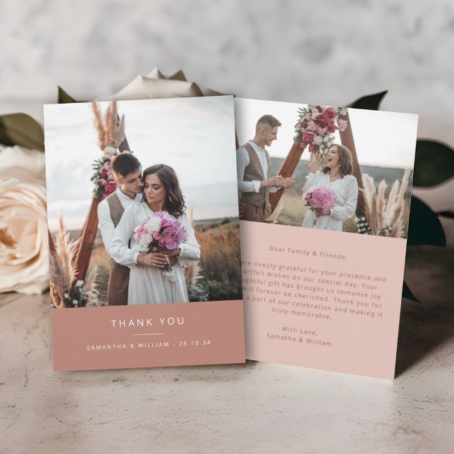 Minimal simple wedding thank you 2 pictures (Creator Uploaded)