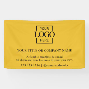 Minimal Simple Yellow Business Logo Professional Banner