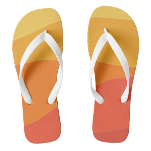 Minimal Simple Yellow Orange Red Summer Thongs