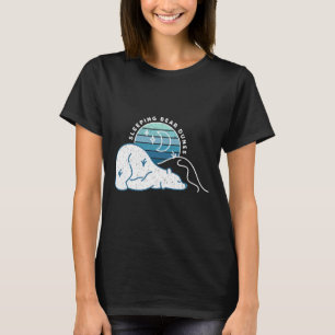 Minimal Sleeping Bear Dunes Retro Sunset Michigan  T-Shirt