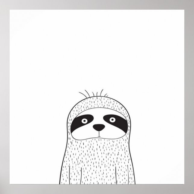 Minimal Sloth Poster (Front)