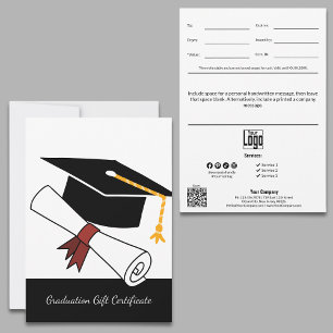 Minimal Small Business Graduation Gift Certificate