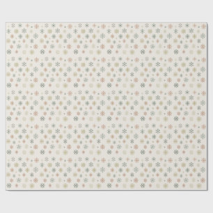Minimal Snowflakes Seamless Pattern Wrapping Paper