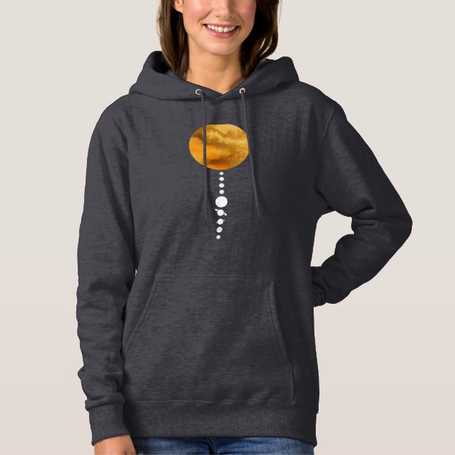 Minimal Solar System Hoodie (Front)