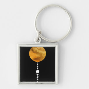 Minimal Solar System Key Ring