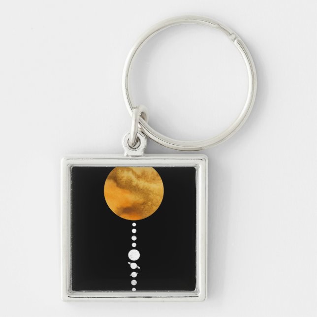 Minimal Solar System Key Ring (Front)