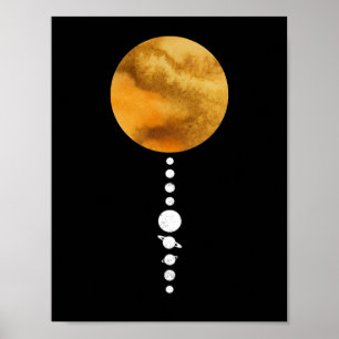 Minimal Solar System Poster
