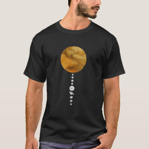 Minimal Solar System - Realistic Space Planets Sci T-Shirt