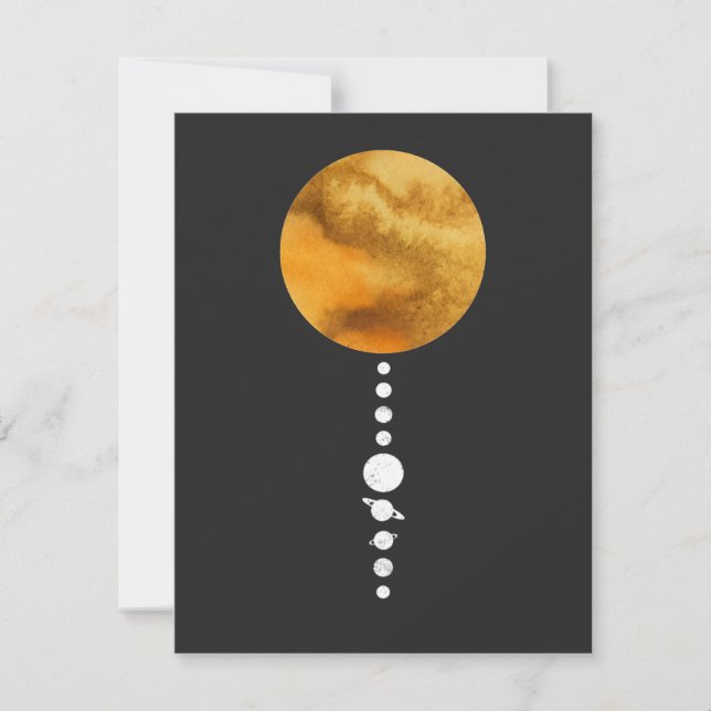Minimal Solar System Thank You Card (Front)