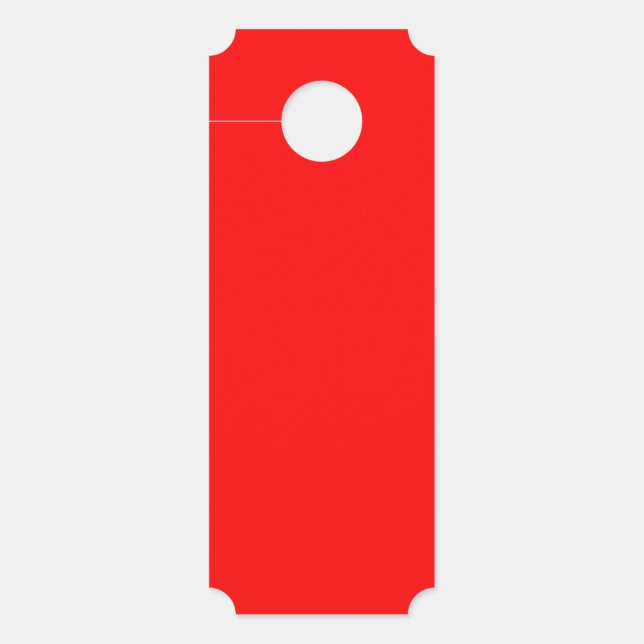 Minimal Solid Red Large Hanging Door Sign Sheet (Front)