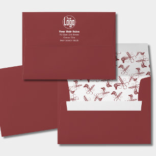 Minimal Solid Topaz Hair Salon Branding Logo Envelope