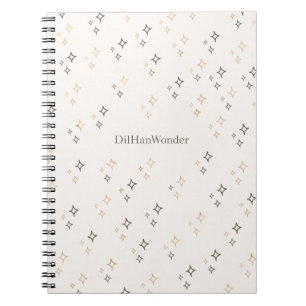 Minimal Sparkle Star Pattern for Everyday Products Notebook