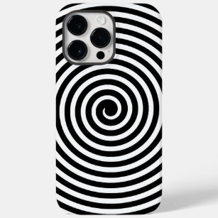 Minimal Spiral Black and White Optical Illusion Case-Mate iPhone 14 Pro Max Case