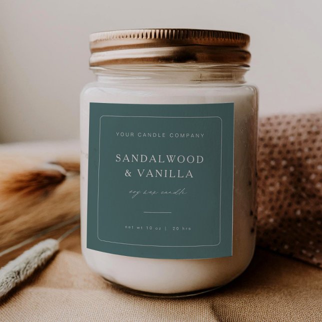 Minimal Square Candle Brand Label Product Sticker (Creator Uploaded)