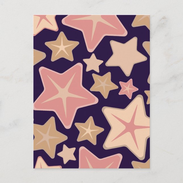 Minimal star holiday postcard (Front)