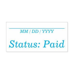Minimal "Status: Paid" Rubber Stamp