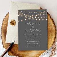 Minimal String Lights Couples Engagement Party