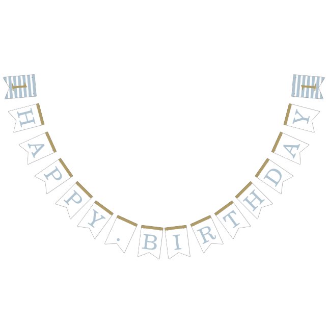 Minimal Stripes Personalised Birthday  Bunting (All)