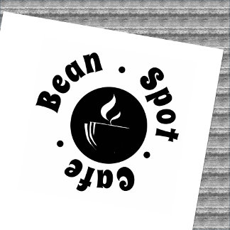 Minimal Stylised Cup Logo Loyalty Cafe Rubber Stamp