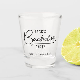 Minimal Stylish Bachelor Party Favors Shot Glass