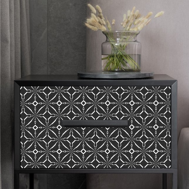 Minimal Stylish Black & White Geometric Pattern Tissue Paper (Creator Uploaded)