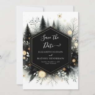 Minimal Stylish Enchanted Forest Wedding Save The Date