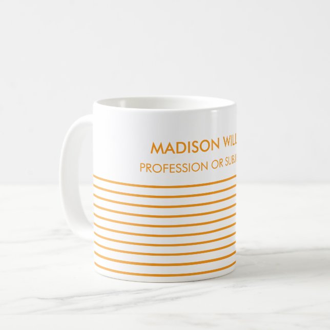 Minimal Stylish Trendy Modern Coffee Mug (Front Left)