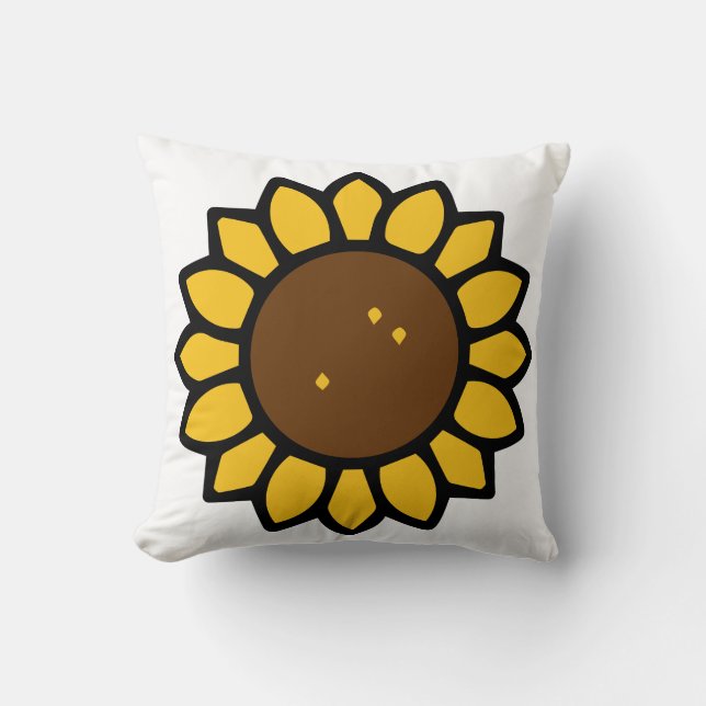 Minimal Sunflower Design Cushion (Front)