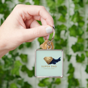Minimal Superhero Father’s Day Design Key Ring